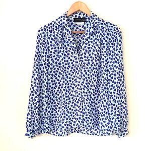 Givenchy Sport vintage blue and white button up blouse